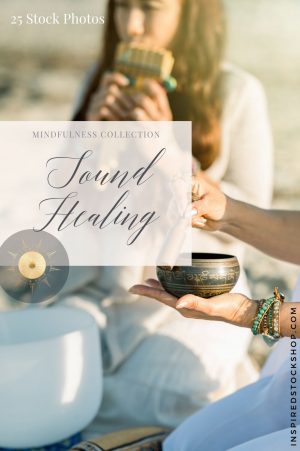 Sound and energy healing stock photo bundle for spiritual entrepreneurs