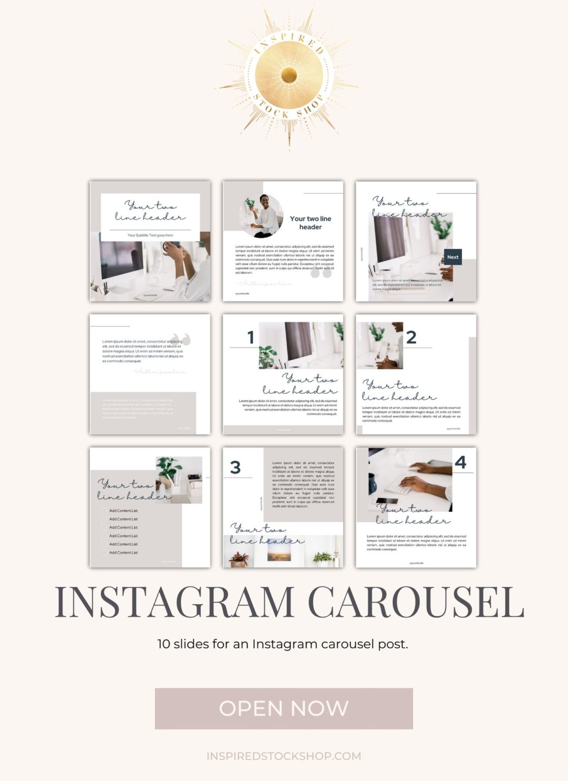 Instagram Carousel Posts - Inspired Stock Shop