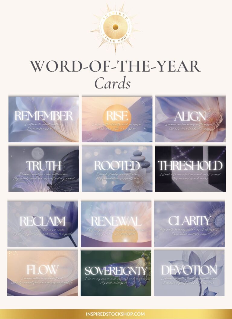 Word-of-the-Year Cards - Inspired Stock Shop